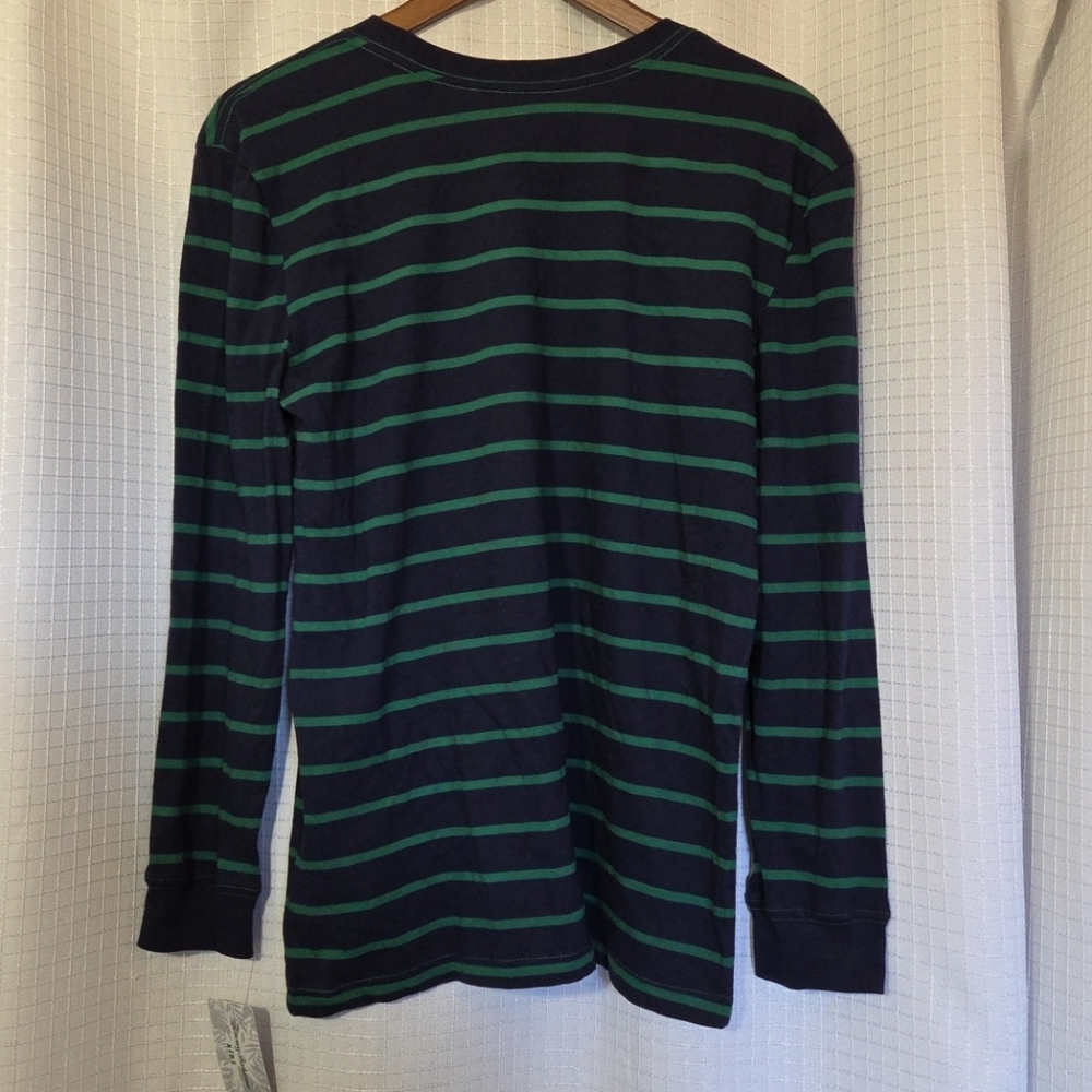 Kids Tommy Bahama  Shirt Longsleeve Stripe Size 16 XXL Green/ Blue NWT - Picture 2 of 6